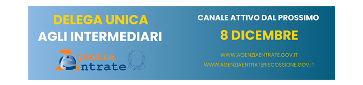 DELEGA UNICA AI SERVIZI ONLINE DELL'AGENZIA DELLE ENTRATE E DELL'AGENZIA DELLE ENTRATE RISCOSSIONI